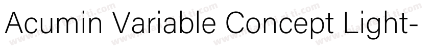 Acumin Variable Concept Light字体转换